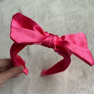 Pink Satin Bow headband